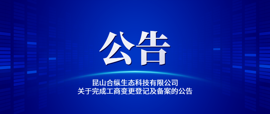 公司关于完成工商变更登记及备案的公告